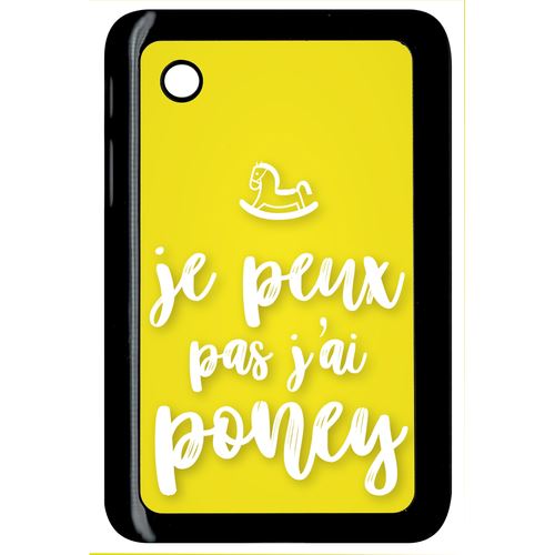 Coque samsung galaxy tab 2 p3100 je peux pas jai poney fond jaune