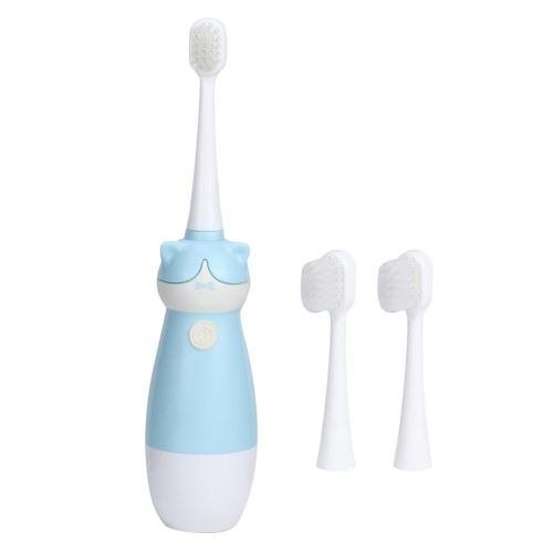 Brosse à dents électrique doux étanche pour bébé Bleu