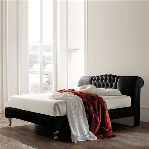 Lit design Sandra - 140x190 - Noir