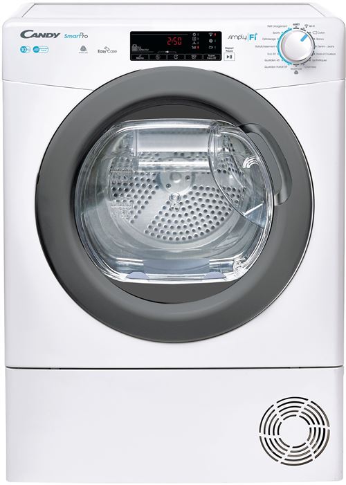 Candy CSO C10TREX-47 - Sèche-linge - indépendant - WiFi - largeur : 59.6 cm - profondeur : 58.5 cm - chargement frontal - blanc/anthracite