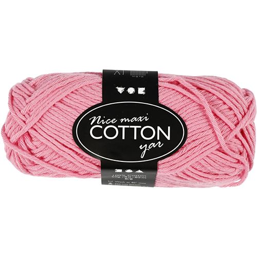 Creotime cordon en coton 85 m rouge clair