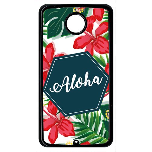 Coque Google Nexus 6 Aloha Tropical Fond Blanc 2