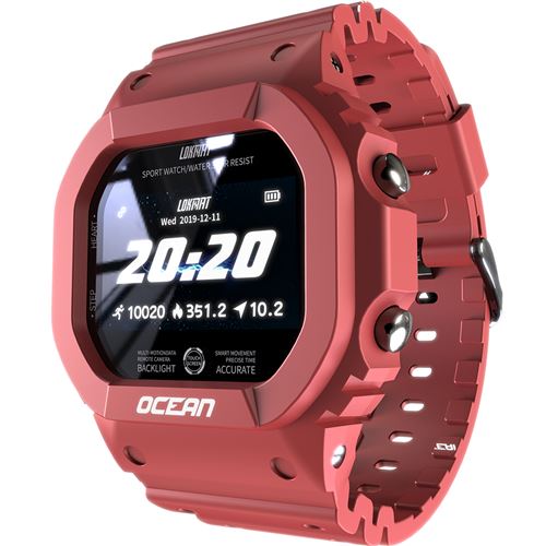 Montre connectée LOKMAT OCEAN vin rouge