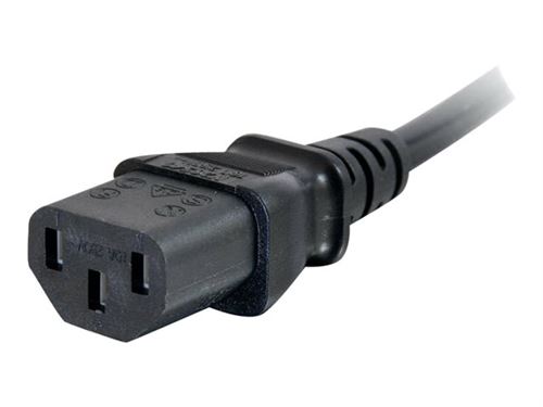 C2G Universal Power Cord - Câble d'alimentation - BS 1363 (M) pour power IEC 60320 C13 - 50 cm - moulé - noir