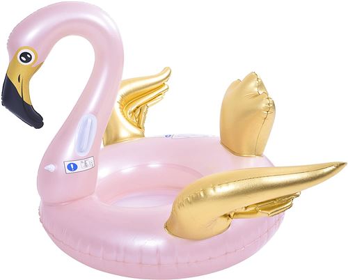 Jilong animal gonflable flamant 115 x 90 cm vinyle rose/or
