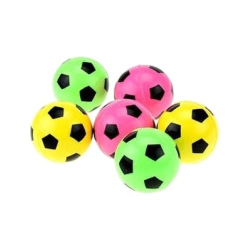 Toi-Toys balles rebondissantes 4,5 cm vert / rose / jaune 6 pièces