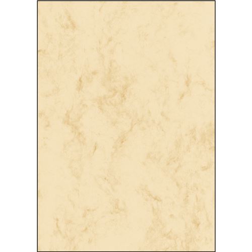 SIGEL Dp191 Papier &agrave; Lettres, 21 X 29,7 cm, 200G/M&sup2;, Marbre Beige Clair, 25 Feuilles