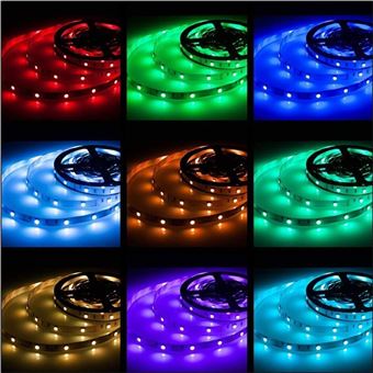 Ruban LED lumineuse RGB, avec Télécommande IR, 44 touches,Multicolore