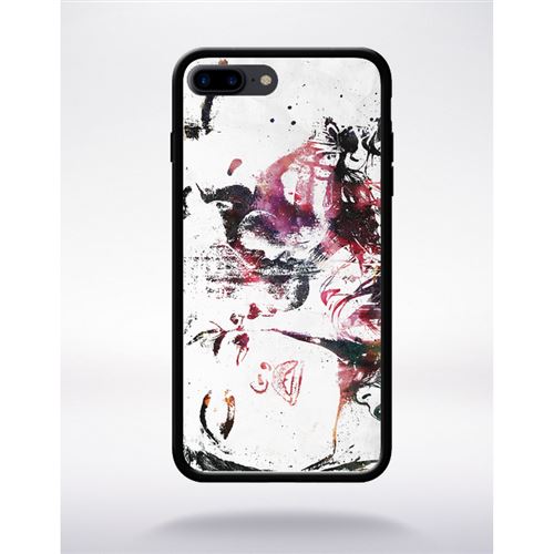 Coque creative art love will tear us apart compatible apple iphone 7 plus bord noir silicone