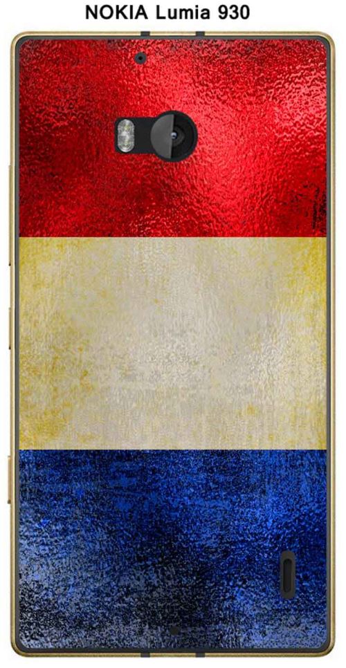 Coque Nokia Lumia 930 design Drapeau France vintage effet Métallisé