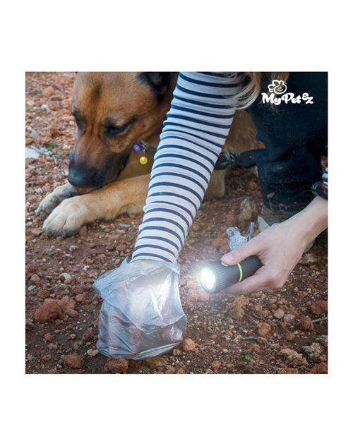 Lampe torche avec porte-sac ramasse crottes mypet poop lantern