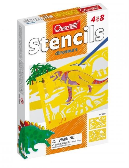 Quercetti Sagome gabarits de dessin de dinosaures 6-pièces