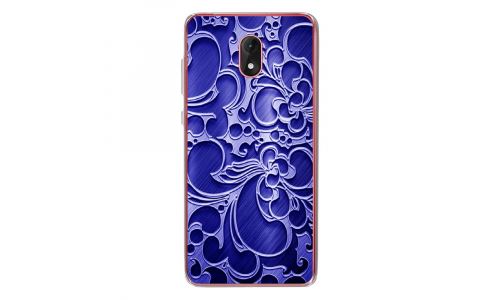 Coque souple pour Wiko Lenny 5 avec impression Motifs arabesque bleu
