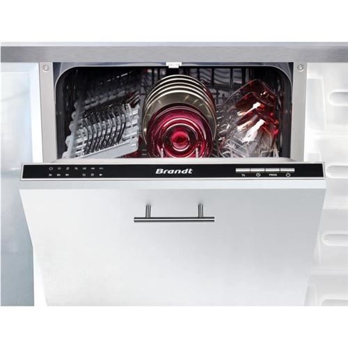 Brandt VS1010J - Lave-vaisselle - encastrable - largeur : 44.8 cm - profondeur : 54 cm - hauteur : 81.5 cm - noir