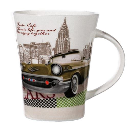Tasse en porcelaine Voiture verte