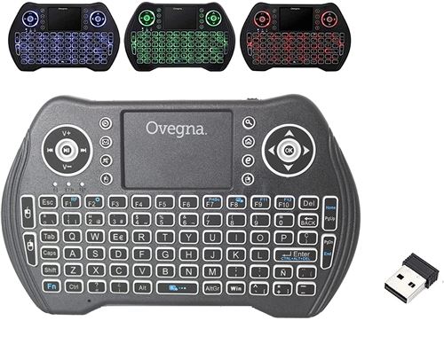 Ovegna MT10, Mini Clavier sans Fil rétroéclairé, QWERTY Espagnol