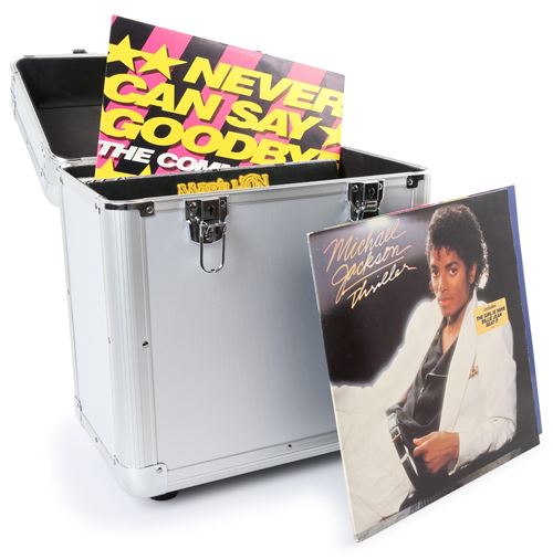 Power Dynamics RC80 12 Valise à vinyles en aluminium pour 80 LP – argent
