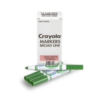 Crayola Marqueurs en vrac lavables, 12 unités, vert - 1