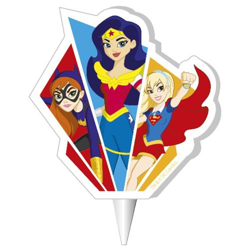 bougie 2d super hero girls 7,5 cm