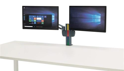 Kensington Support À Doubles Bras Ergonomique Avec Compatibilité Vesa (pour Écrans Jusqu'à 24) Avec Système Smartfit (k60273ww)