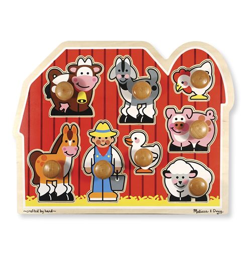 Melissa & Doug Puzzle en bois ferme 8 pièces