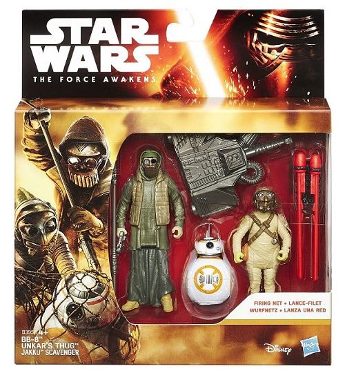 Coffret de 2 figurines star wars rebels : bb-8 et unkar's thug et jakku scavenger 9,5 cm - mission dans l’espace