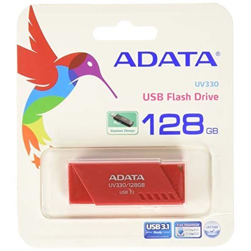 ADATA UV330 Lecteur USB Flash 128 Go 3.0 (3.1 Gen 1) Connecteur USB Type-A Rouge Lecteurs USB Flash (128 Go, 3.0 (3.1 Gen 1), Conn