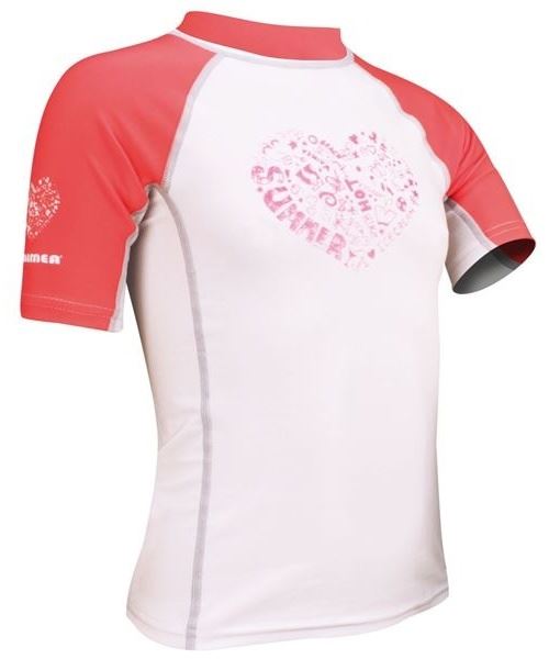 Waimea UV CHEMISE BLANCHE FILLES ROSE
