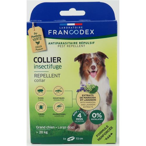 Comparer les prix de Collier insectifuge grand chien Francodex
