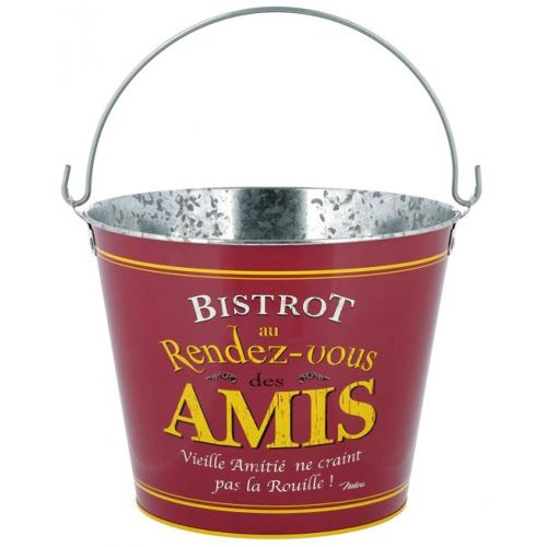 Seau à canettes en métal rétro Bistrot