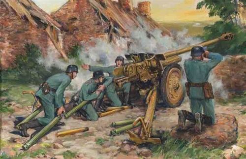 7,62cm Pak 36(r) With German Crew - 1:35e - Icm