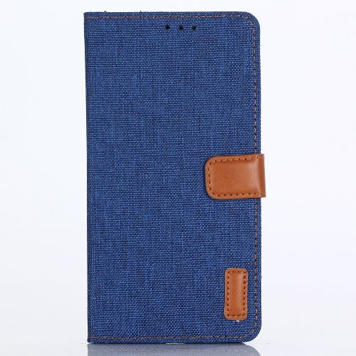 Etui en PU chiffon avec support bleu clair pour votre Huawei P30