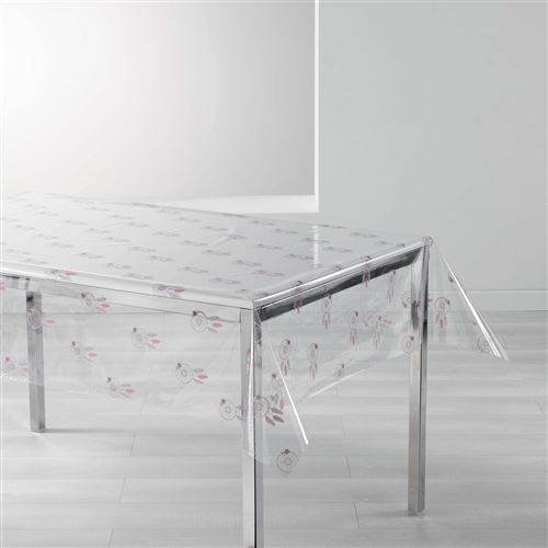 nappe cristal rectangle 140 x 240 cm pvc imprime 14/100e taos