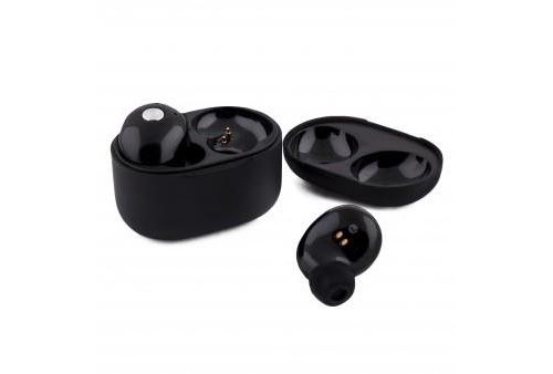 CoolBox CoolJet - Werkelijk draadloze koptelefoon met micro - inwendig - Bluetooth - actieve geluidsdemping - zwart
