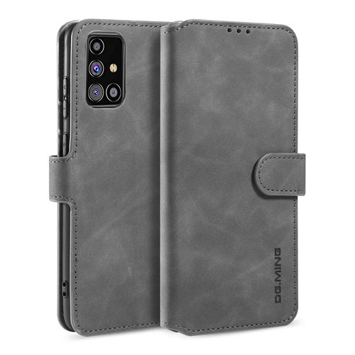 Etui Samsung Portefeuille Gris pour Samsung Galaxy M31s - 3 Emplacement Cartes
