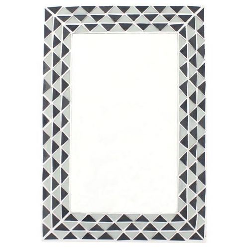 Something Different - Miroir à motifs géométriques (Taille unique) (Gris) - UTSD1560