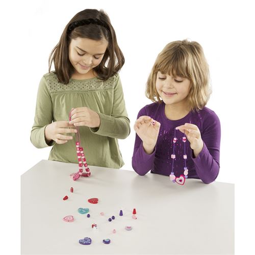 Kit créatif Melissa & Doug Ensemble de perles en bois Petits amis