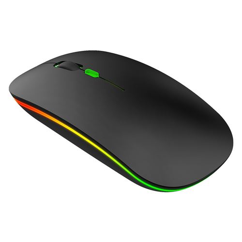 Souris de jeu sans fil - Optique - Rechargeable - 1600 DPI - Noir - Image 2