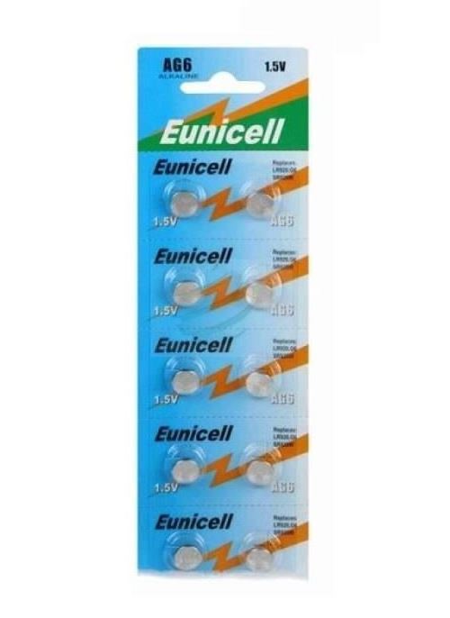 EUNICELL - Lot de 10 PILES AG6 371A LR920 LR921 TR920 SR69 CX69 GP71 S24