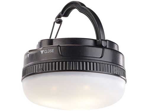 Lampe de camping à LED COB 110 lm / 3 W et fixation magnétique ou suspendue