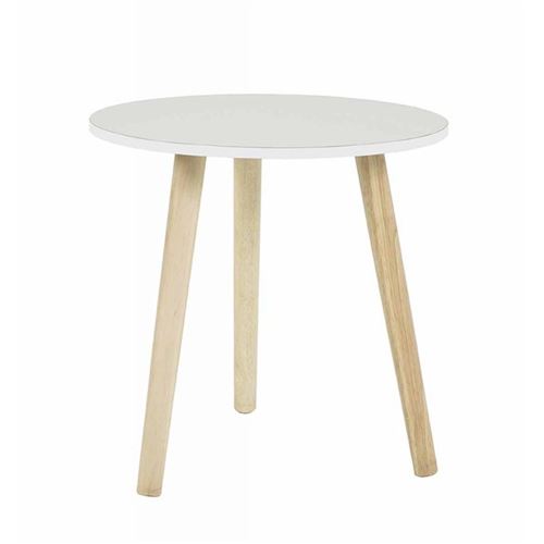 Paris Prix - Table D'appoint En Bois nyaz 40cm Blanc