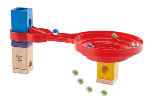 Hape Piste à billes Quadrillaset double face twist 18 pièces