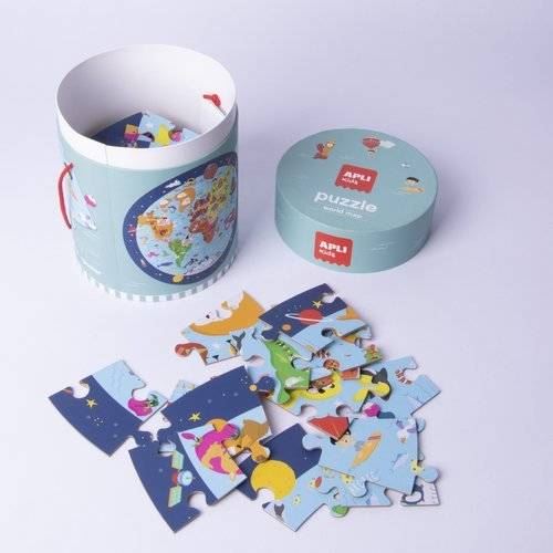 Puzzle Circulaire carte du monde