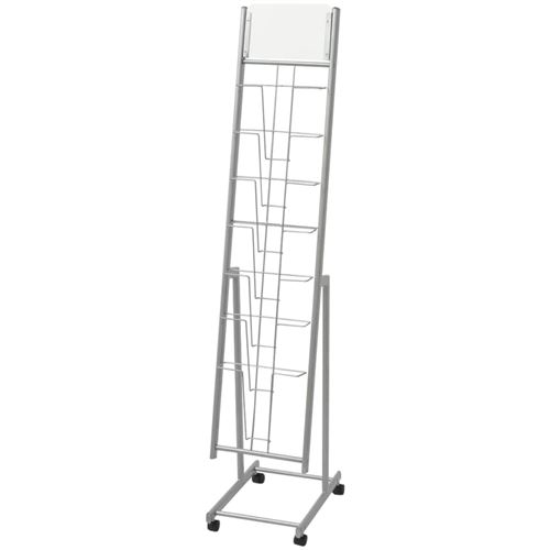 vidaXL Porte-revue 38 x 27 x 139 cm Argenté A4