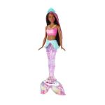 Poupée Mannequin Barbie Sirène Lumières et Danse Aquatique Brune