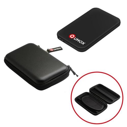 USB 3.0 Boîtier externe disque dur 2.5 SATA Hard Drive HDD/SSD, housse de protection incluse - noire HQ11 Qumox