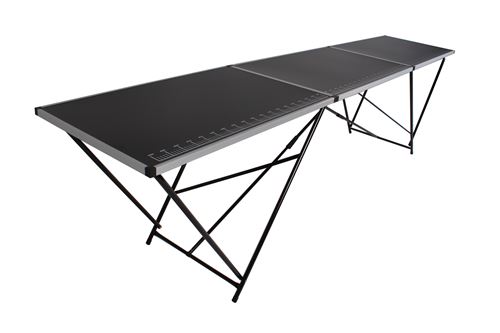 Table à tapisser 300x60 cm en acier, table de travail polyvalente