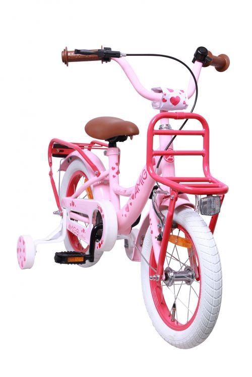 14 Pouces Blanc Avec Frein A Retropedalage Fille Velo Enfant Amigo Sweetheart 3 Ans Velos Enfants Jeux Et Jouets