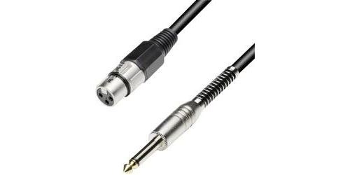 Câble Paccs pour enceinte Xlr-F/Jack M 6,35 mm 15 M noir XLR femelle/jack