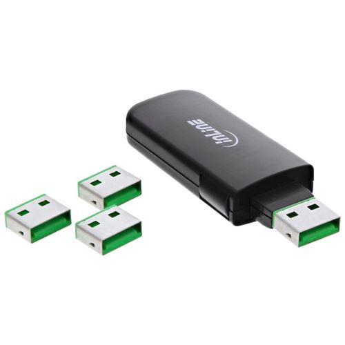InLine® USB Portblocker, bloqueur de 4 ports
